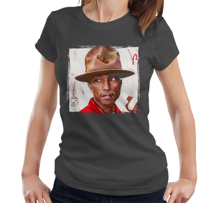 Sidney Maurer Original Portrait Of Pharrel Williams The Hat Women's T-Shirt