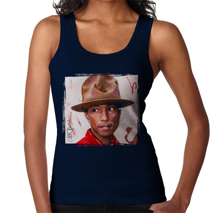 Sidney Maurer Original Portrait Of Pharrel Williams The Hat Women's Vest