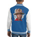 Sidney Maurer Original Portrait Of Pharrel Williams Hat Kids Varsity Jacket - X-Small (3-4 yrs) / Royal/White - Kids Boys Varsity Jacket