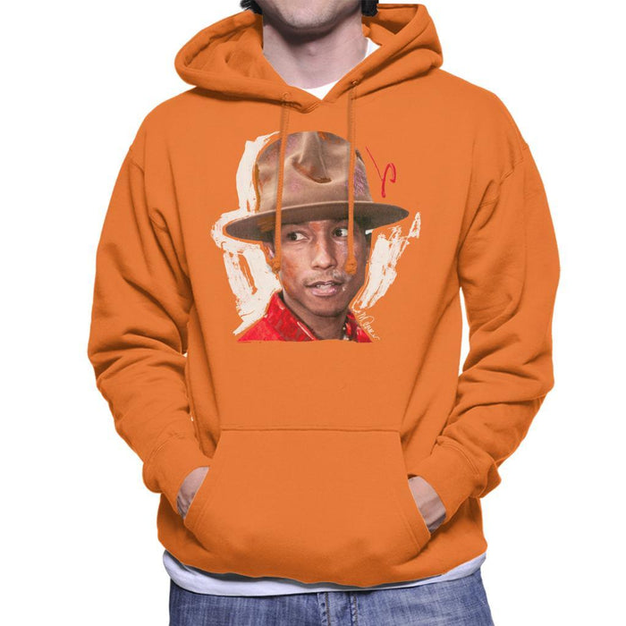 Sidney Maurer Original Portrait Of Pharrel Williams Hat Mens Hooded Sweatshirt - Mens Hooded Sweatshirt