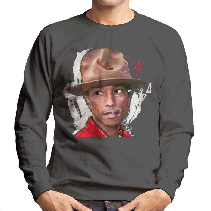 Sidney Maurer Original Portrait Of Pharrel Williams Hat Mens Sweatshirt - Mens Sweatshirt