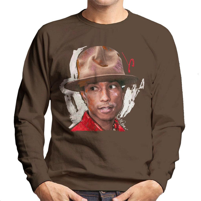 Sidney Maurer Original Portrait Of Pharrel Williams Hat Mens Sweatshirt - Mens Sweatshirt