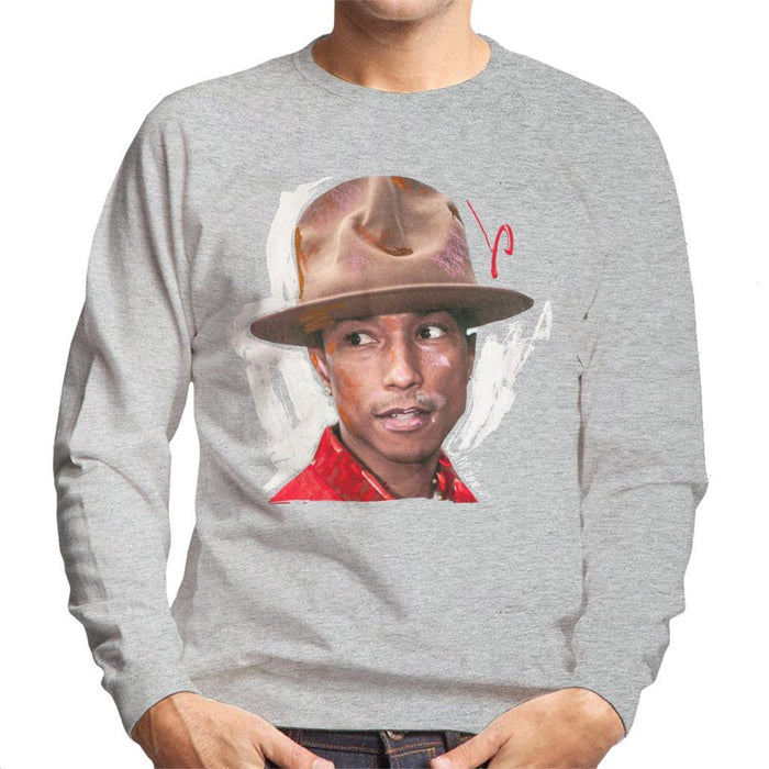 Sidney Maurer Original Portrait Of Pharrel Williams Hat Mens Sweatshirt - Mens Sweatshirt