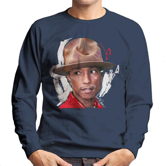 Sidney Maurer Original Portrait Of Pharrel Williams Hat Mens Sweatshirt - Mens Sweatshirt