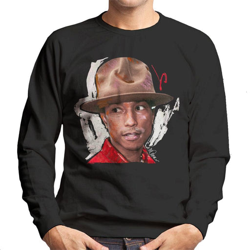 Sidney Maurer Original Portrait Of Pharrel Williams Hat Mens Sweatshirt - Mens Sweatshirt