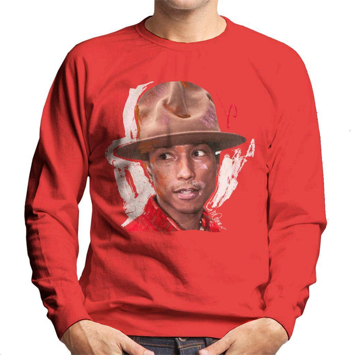Sidney Maurer Original Portrait Of Pharrel Williams Hat Mens Sweatshirt - Mens Sweatshirt