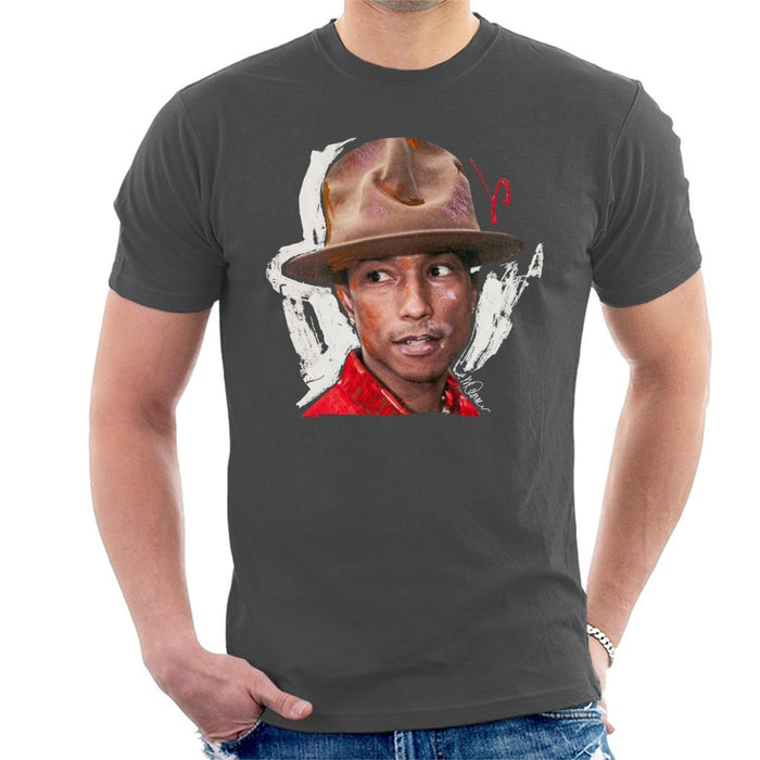 Sidney Maurer Original Portrait Of Pharrel Williams Hat Mens T-Shirt - Mens T-Shirt
