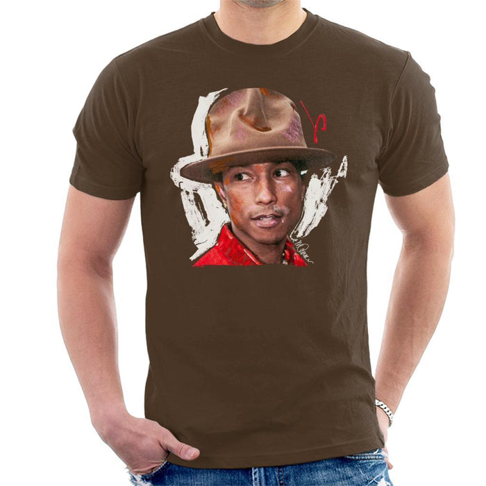 Sidney Maurer Original Portrait Of Pharrel Williams Hat Mens T-Shirt - Mens T-Shirt