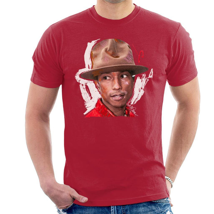Sidney Maurer Original Portrait Of Pharrel Williams Hat Mens T-Shirt - Mens T-Shirt