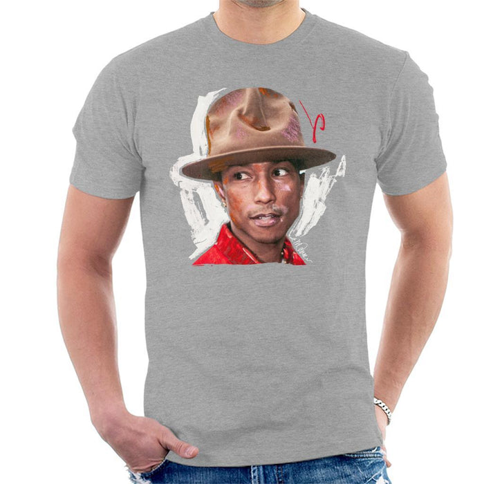 Sidney Maurer Original Portrait Of Pharrel Williams Hat Mens T-Shirt - Mens T-Shirt