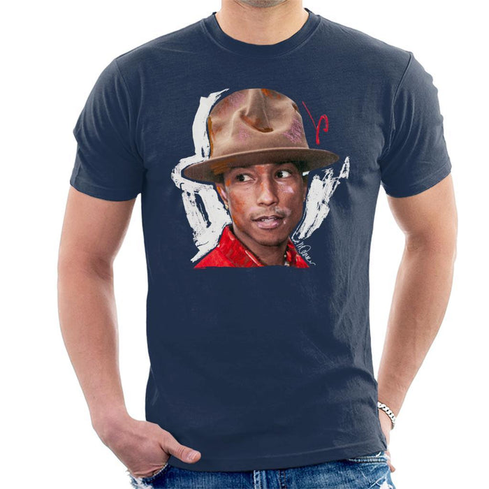 Sidney Maurer Original Portrait Of Pharrel Williams Hat Mens T-Shirt - Mens T-Shirt