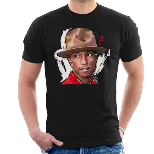 Sidney Maurer Original Portrait Of Pharrel Williams Hat Mens T-Shirt - Mens T-Shirt