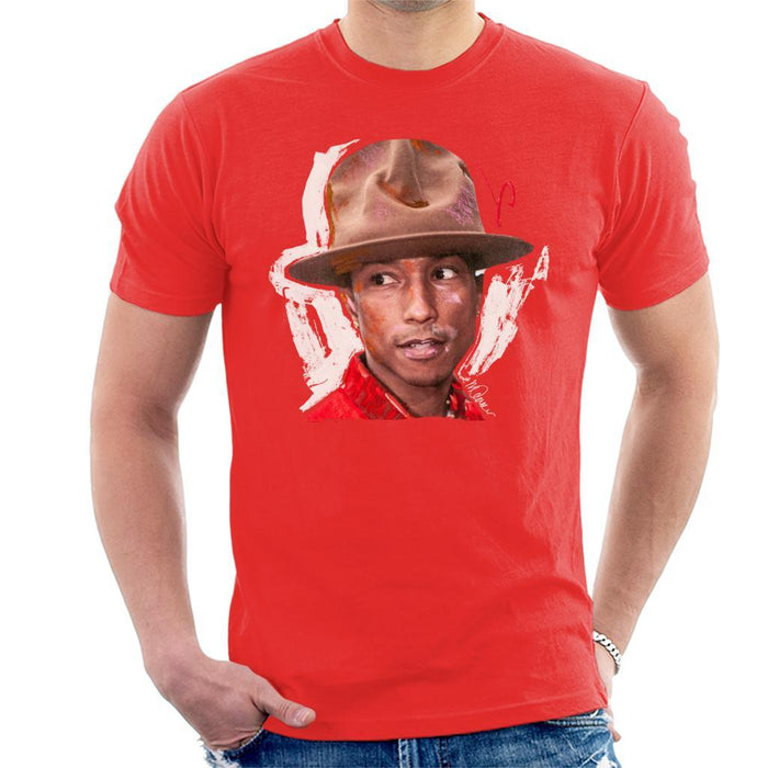 Sidney Maurer Original Portrait Of Pharrel Williams Hat Mens T-Shirt - Mens T-Shirt