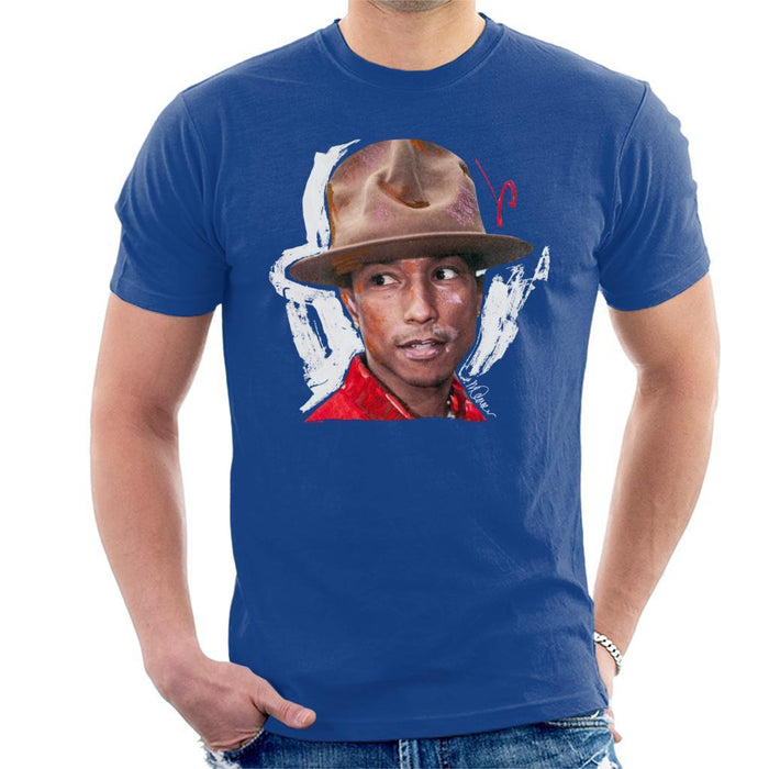 Sidney Maurer Original Portrait Of Pharrel Williams Hat Mens T-Shirt - Mens T-Shirt