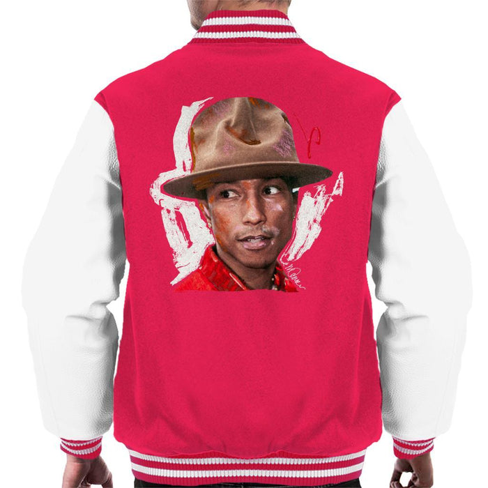 Sidney Maurer Original Portrait Of Pharrel Williams Hat Mens Varsity Jacket - Mens Varsity Jacket