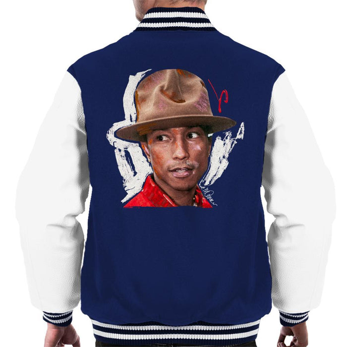 Sidney Maurer Original Portrait Of Pharrel Williams Hat Mens Varsity Jacket - Mens Varsity Jacket