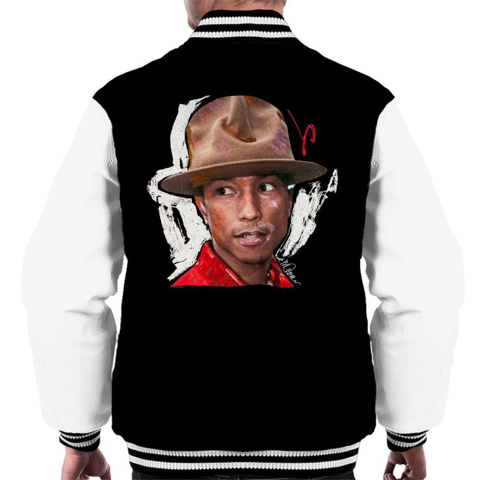 Sidney Maurer Original Portrait Of Pharrel Williams Hat Mens Varsity Jacket - Mens Varsity Jacket