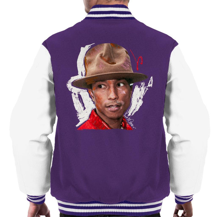 Sidney Maurer Original Portrait Of Pharrel Williams Hat Mens Varsity Jacket - Mens Varsity Jacket