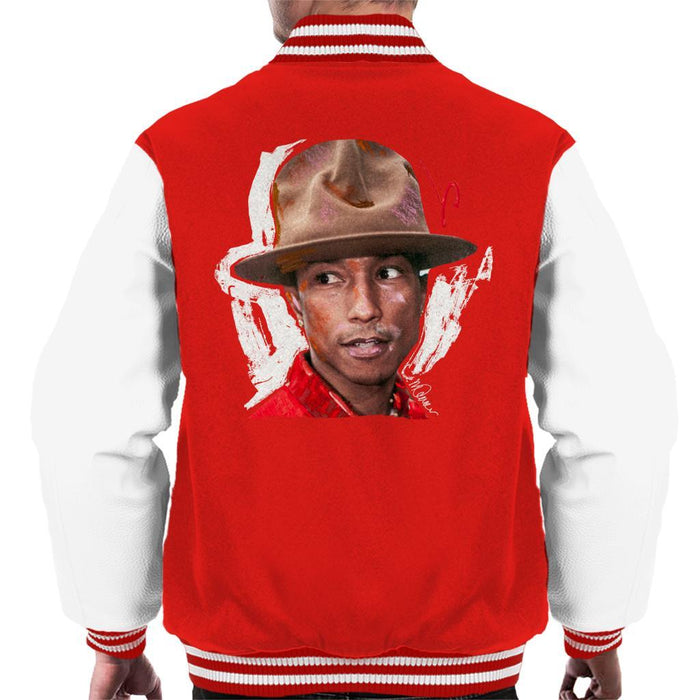 Sidney Maurer Original Portrait Of Pharrel Williams Hat Mens Varsity Jacket - Mens Varsity Jacket