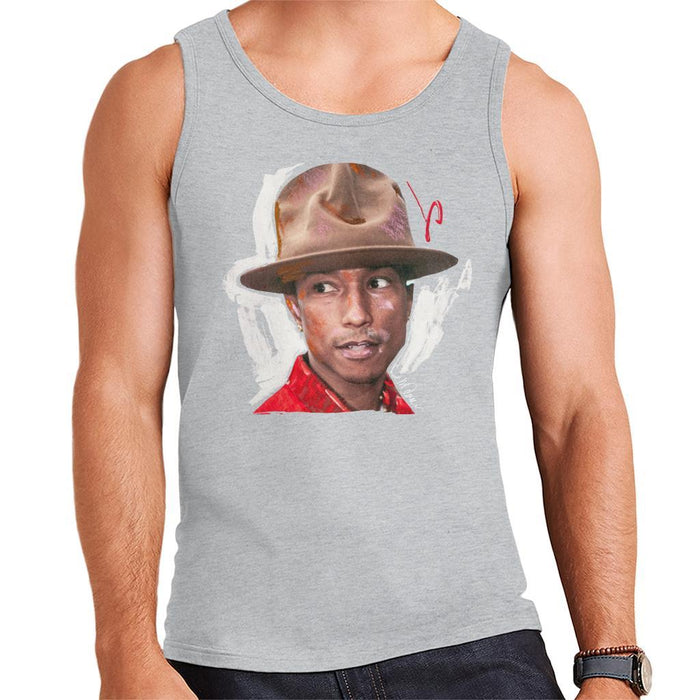 Sidney Maurer Original Portrait Of Pharrel Williams Hat Mens Vest - Mens Vest