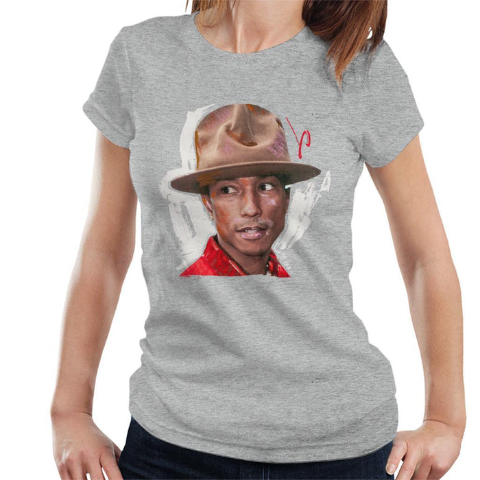 Sidney Maurer Original Portrait Of Pharrel Williams Hat Womens T-Shirt - Womens T-Shirt