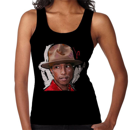 Sidney Maurer Original Portrait Of Pharrel Williams Hat Womens Vest - Womens Vest