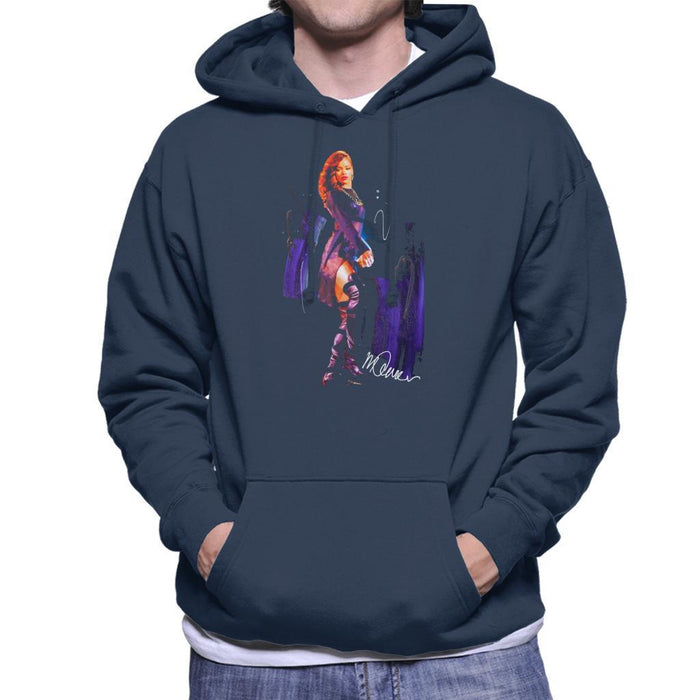 Sidney Maurer Original Portrait Of Rihanna Long Boots Mens Hooded Sweatshirt - Small / Navy Blue - Mens Hooded Sweatshirt