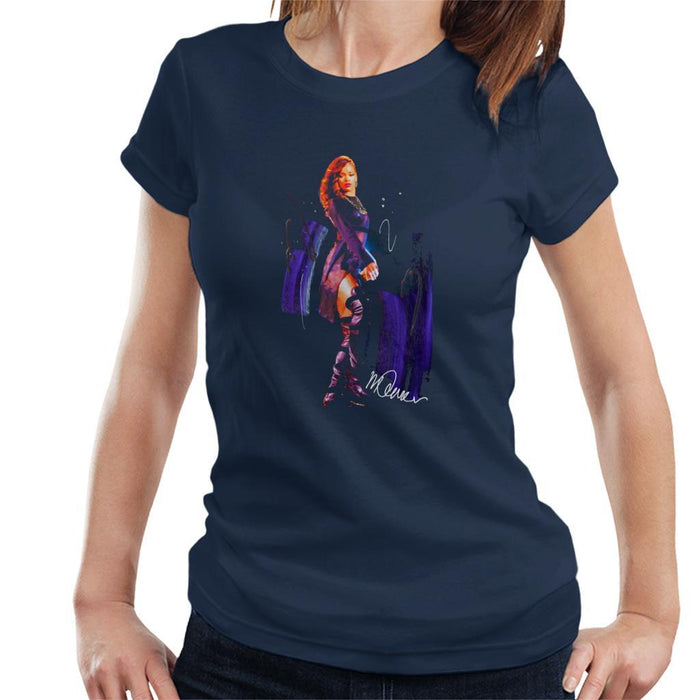 Sidney Maurer Original Portrait Of Rihanna Long Boots Womens T-Shirt - Womens T-Shirt