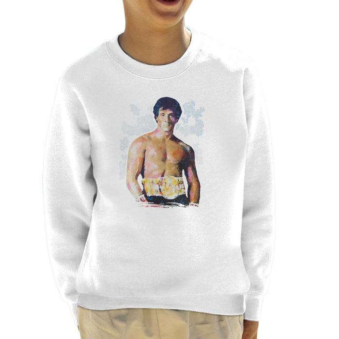 Sidney Maurer Original Portrait Of Sylvester Stallone Belt Kids Sweatshirt - Kids Boys Sweatshirt