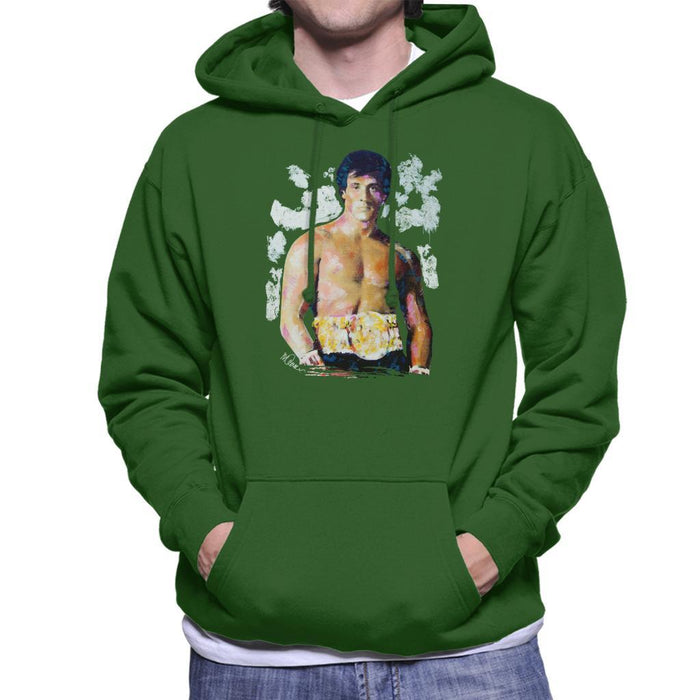 Sidney Maurer Original Portrait Of Sylvester Stallone Belt Mens Hooded Sweatshirt - Mens Hooded Sweatshirt