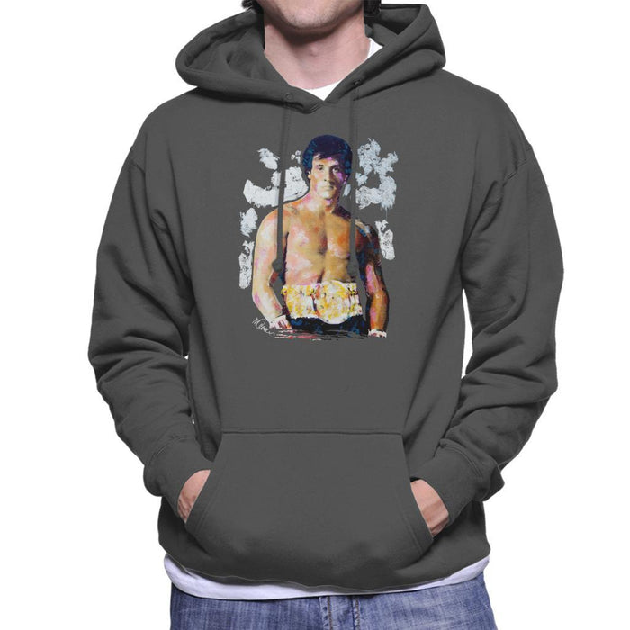 Sidney Maurer Original Portrait Of Sylvester Stallone Belt Mens Hooded Sweatshirt - Mens Hooded Sweatshirt