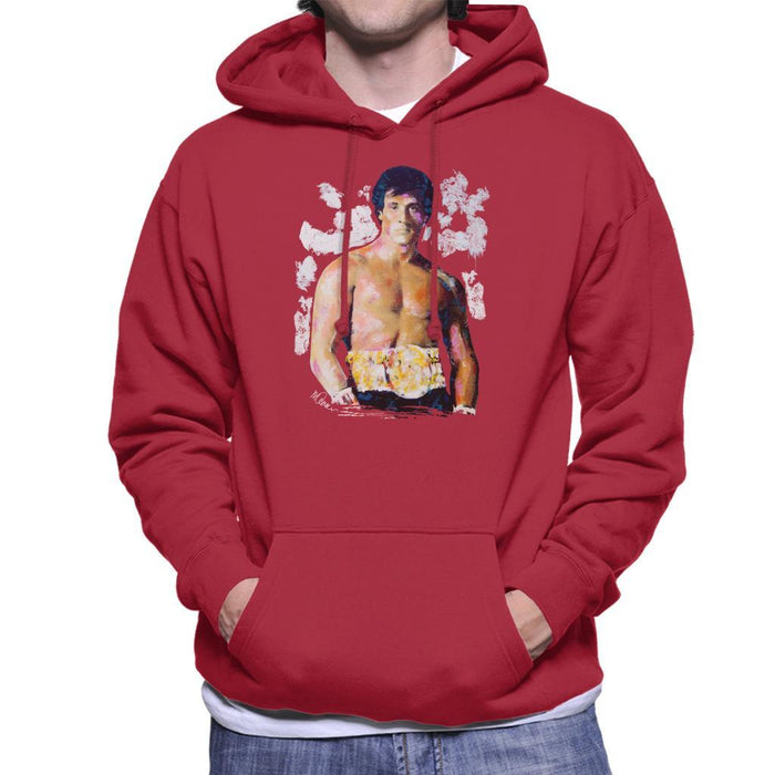 Sidney Maurer Original Portrait Of Sylvester Stallone Belt Mens Hooded Sweatshirt - Mens Hooded Sweatshirt