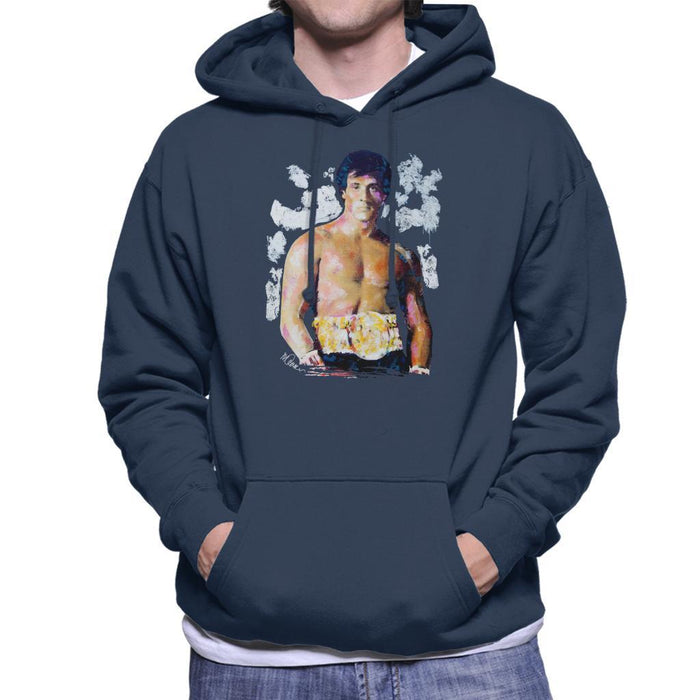 Sidney Maurer Original Portrait Of Sylvester Stallone Belt Mens Hooded Sweatshirt - Mens Hooded Sweatshirt