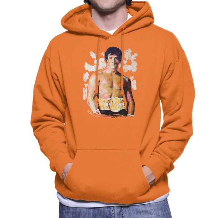 Sidney Maurer Original Portrait Of Sylvester Stallone Belt Mens Hooded Sweatshirt - Mens Hooded Sweatshirt