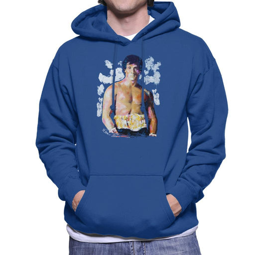 Sidney Maurer Original Portrait Of Sylvester Stallone Belt Mens Hooded Sweatshirt - Mens Hooded Sweatshirt