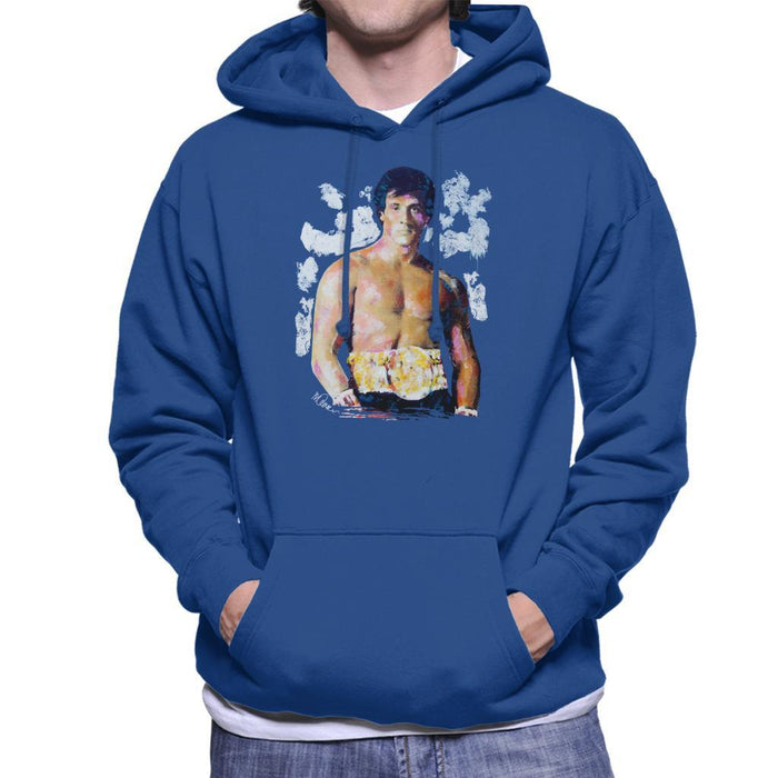 Sidney Maurer Original Portrait Of Sylvester Stallone Belt Mens Hooded Sweatshirt - Mens Hooded Sweatshirt