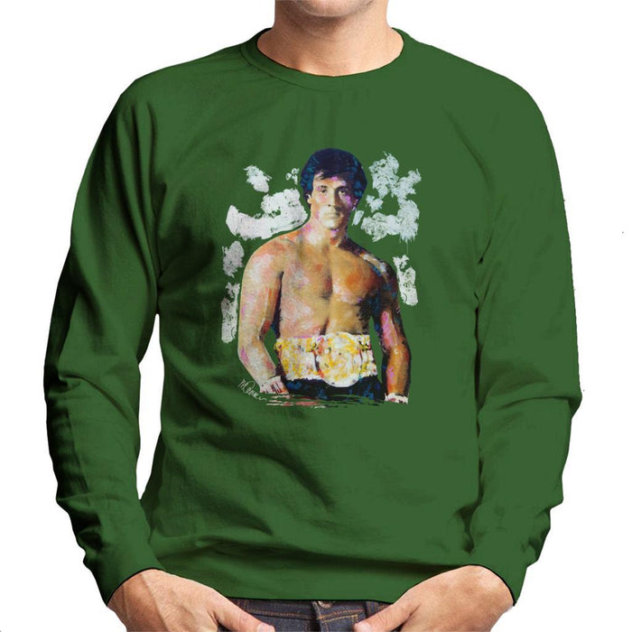 Sidney Maurer Original Portrait Of Sylvester Stallone Belt Mens Sweatshirt - Mens Sweatshirt