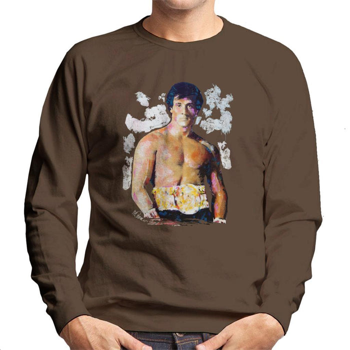 Sidney Maurer Original Portrait Of Sylvester Stallone Belt Mens Sweatshirt - Mens Sweatshirt