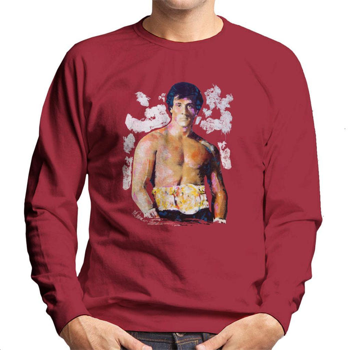 Sidney Maurer Original Portrait Of Sylvester Stallone Belt Mens Sweatshirt - Mens Sweatshirt