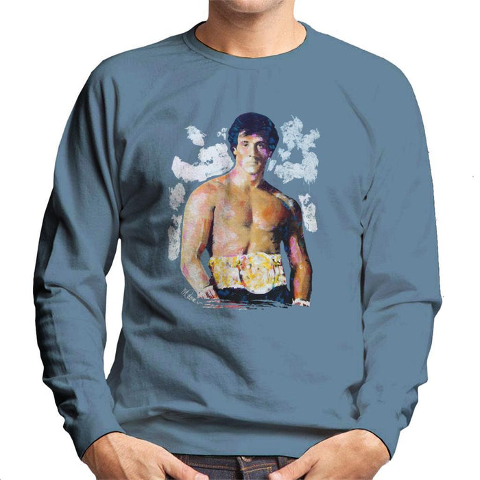 Sidney Maurer Original Portrait Of Sylvester Stallone Belt Mens Sweatshirt - Mens Sweatshirt