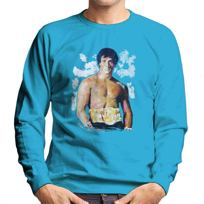 Sidney Maurer Original Portrait Of Sylvester Stallone Belt Mens Sweatshirt - Mens Sweatshirt