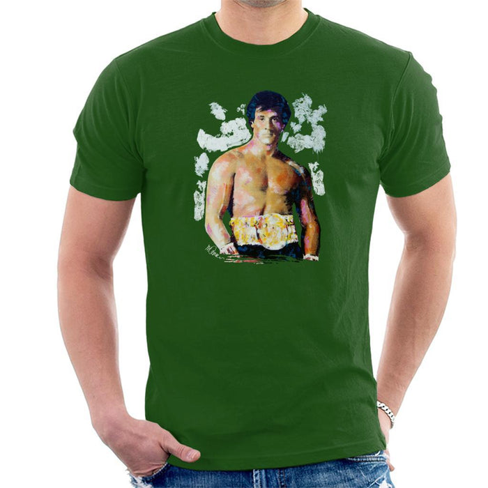 Sidney Maurer Original Portrait Of Sylvester Stallone Belt Mens T-Shirt - Mens T-Shirt