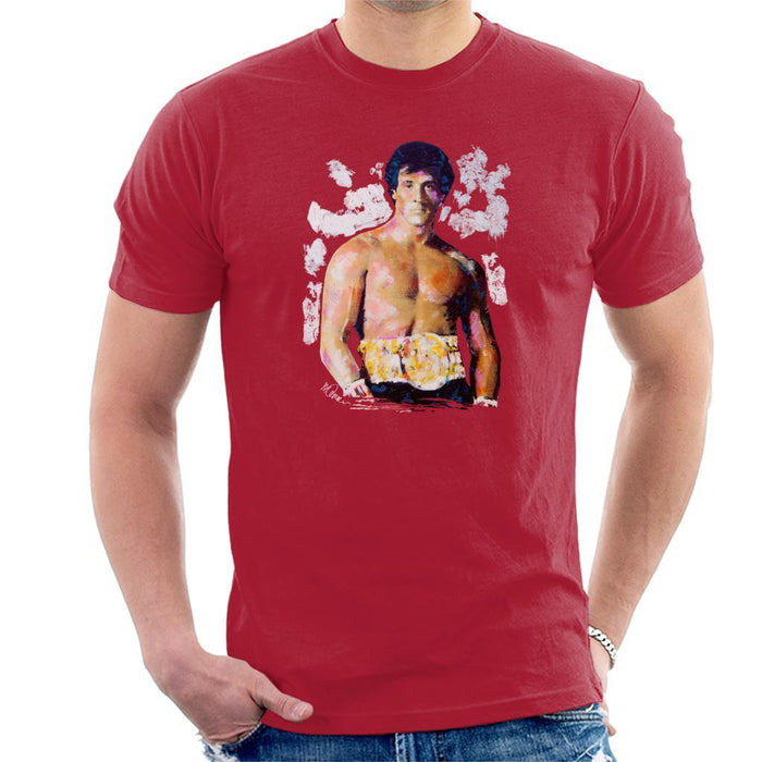 Sidney Maurer Original Portrait Of Sylvester Stallone Belt Mens T-Shirt - Mens T-Shirt