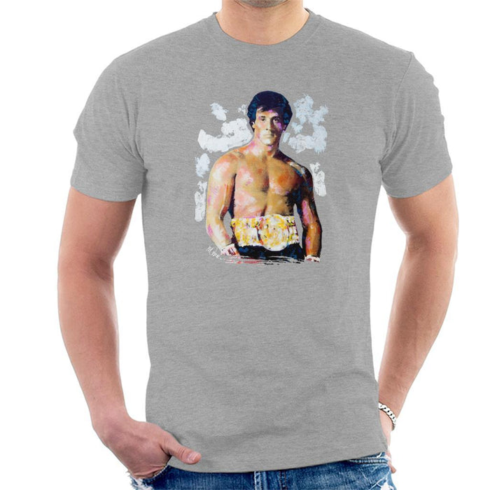 Sidney Maurer Original Portrait Of Sylvester Stallone Belt Mens T-Shirt - Mens T-Shirt
