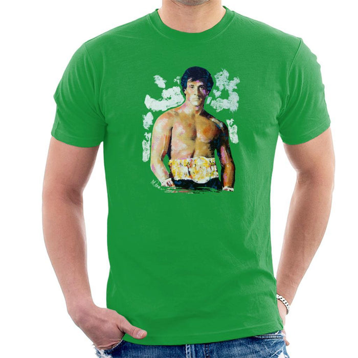 Sidney Maurer Original Portrait Of Sylvester Stallone Belt Mens T-Shirt - Mens T-Shirt
