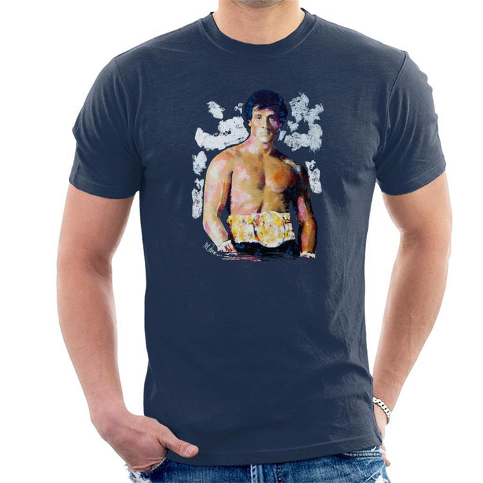 Sidney Maurer Original Portrait Of Sylvester Stallone Belt Mens T-Shirt - Mens T-Shirt