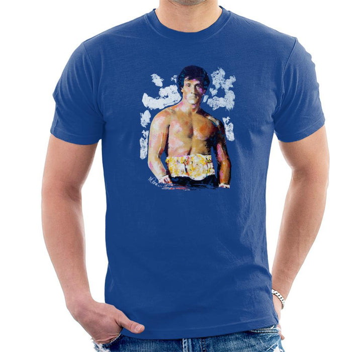 Sidney Maurer Original Portrait Of Sylvester Stallone Belt Mens T-Shirt - Mens T-Shirt