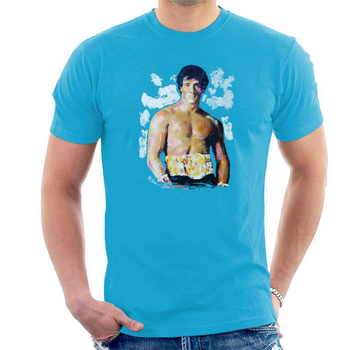 Sidney Maurer Original Portrait Of Sylvester Stallone Belt Mens T-Shirt - Mens T-Shirt