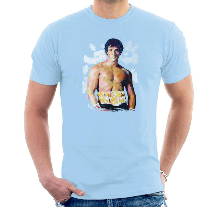 Sidney Maurer Original Portrait Of Sylvester Stallone Belt Mens T-Shirt - Mens T-Shirt