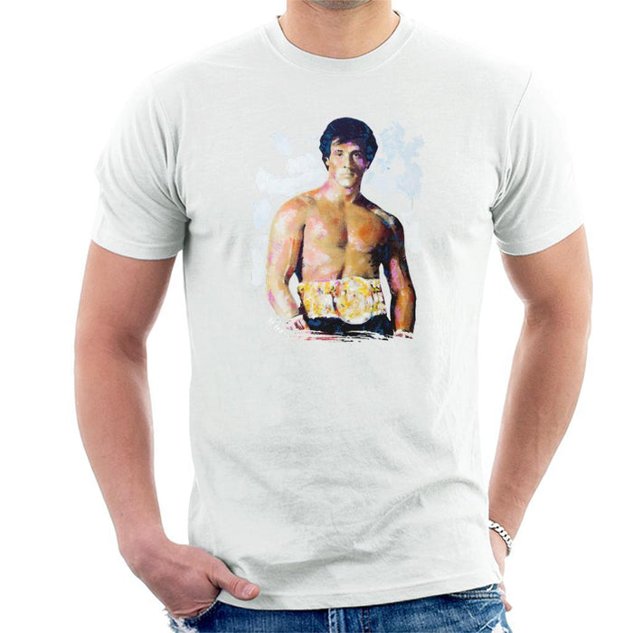 Sidney Maurer Original Portrait Of Sylvester Stallone Belt Mens T-Shirt - Mens T-Shirt